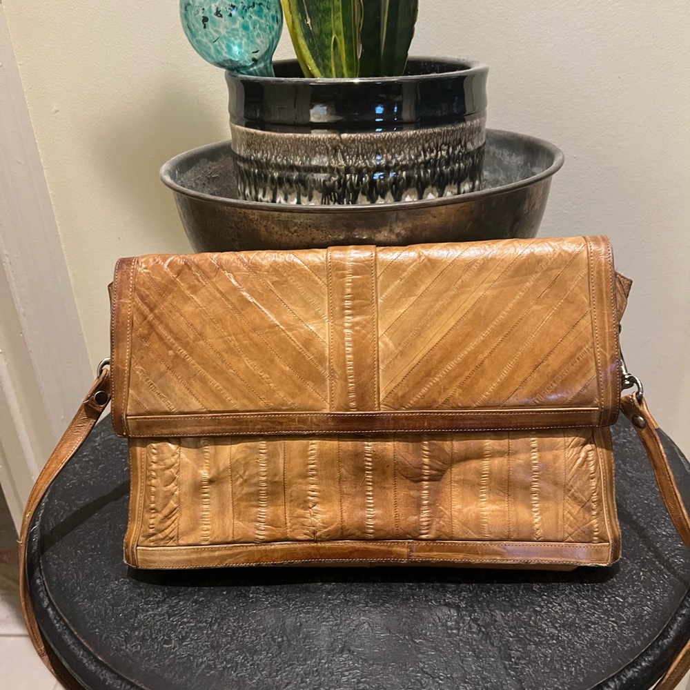 Vintage Eel Skin Shoulder/Converts to Clutch Bag